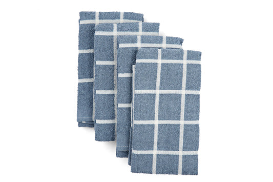 Kitchen Towels, Set of 4 and Set of 2 - Terry Denim Set-0