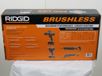 RIDGID 18V Brushless Cordless 4-Tool Combo Kit