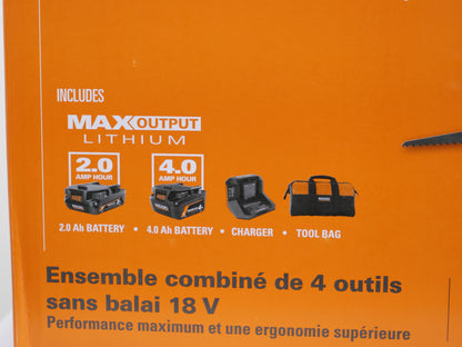 RIDGID 18V Brushless Cordless 4-Tool Combo Kit