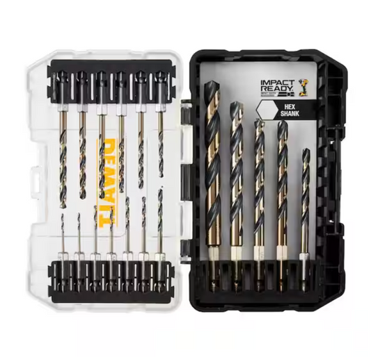 DEWALT Black and Gold Impact Ready Metal Drill Bit Set (18-Piece)