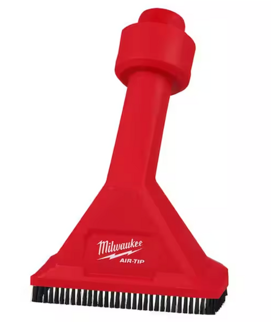 MILWAUKEE AIR-TIP 1-1/4 in. - 2-1/2 in. Rocking Utility Nozzle Attachment With Brushes For Wet/Dry Shop Vacuums