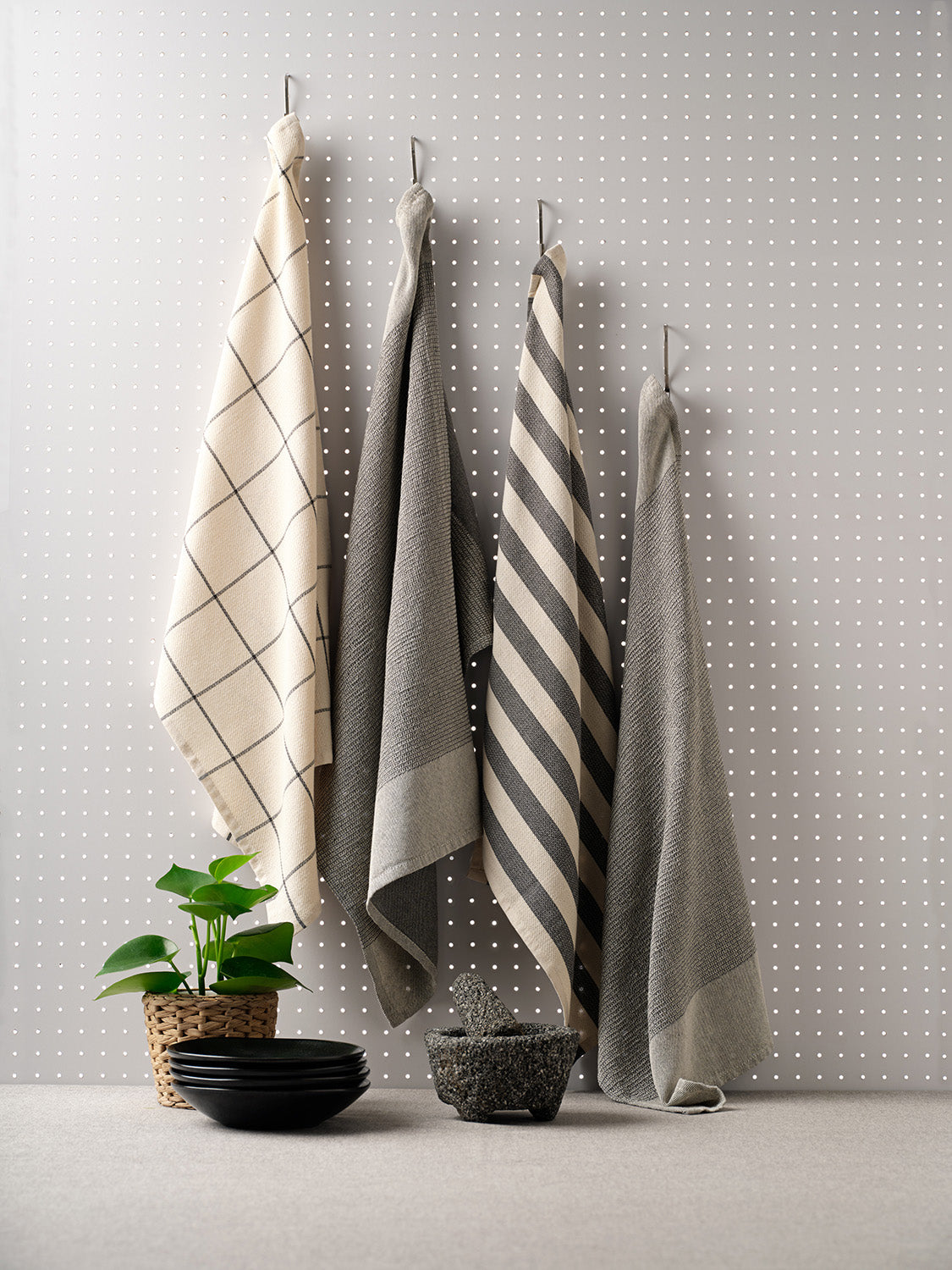 Cotton Kitchen Towels, Set of 4-0