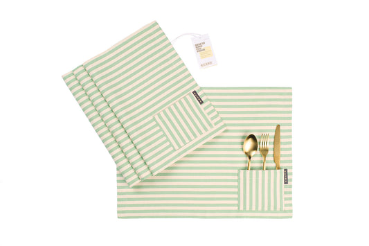 Cotton Cloth Placemats, Set of 4-10
